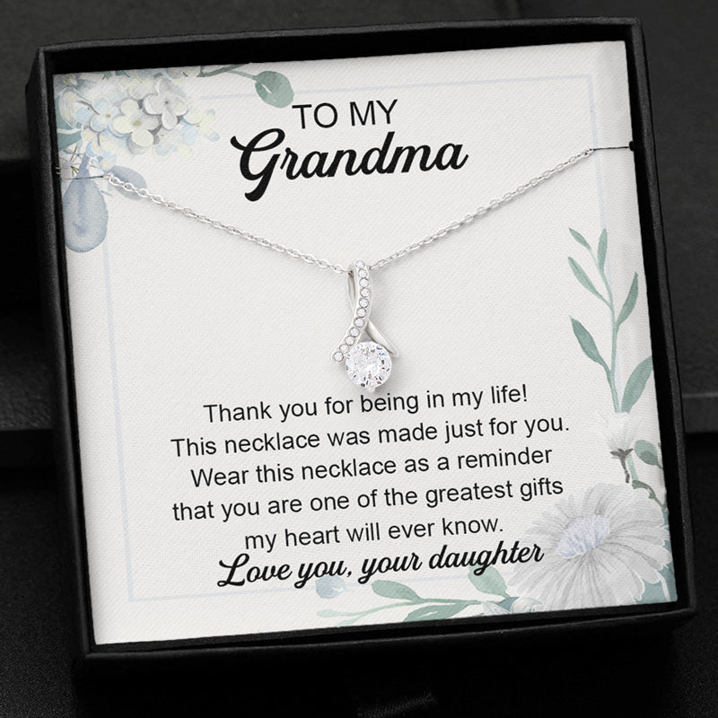 Grandma You Are Greatest Gift, Luxury Necklace, Custom Message Card Jewelry, Mother's Day Gifts