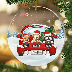 Christmas Dog Car Ornament, Personalized Ornament, Gift for Dog Lovers