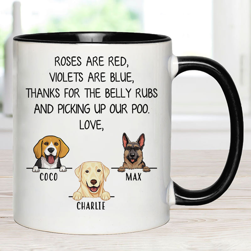 Roses Are Red Violets Are Blue, Personalized Mug, Gift For Dog Lovers