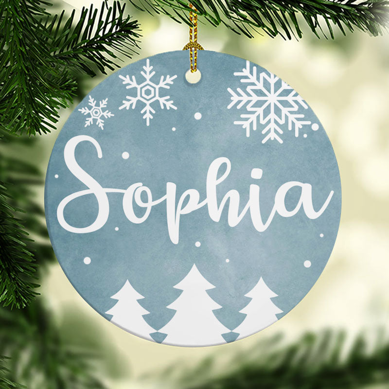 Personalized Name, Christmas Ornaments, Custom Holiday Decoration