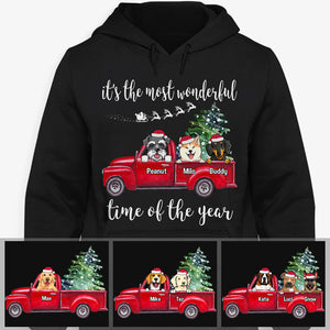 Most wonderful time of the year, Personalized Custom Hoodie, Sweater, T shirts, Gift for Dog Lovers