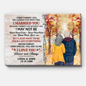 Personalized I Didn't Marry You Canvas, Autumn Fall, Premium Canvas Wall Art