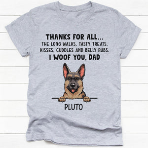 Thanks For All Dad Mom, Personalized Shirt, Gifts for Dog Lovers