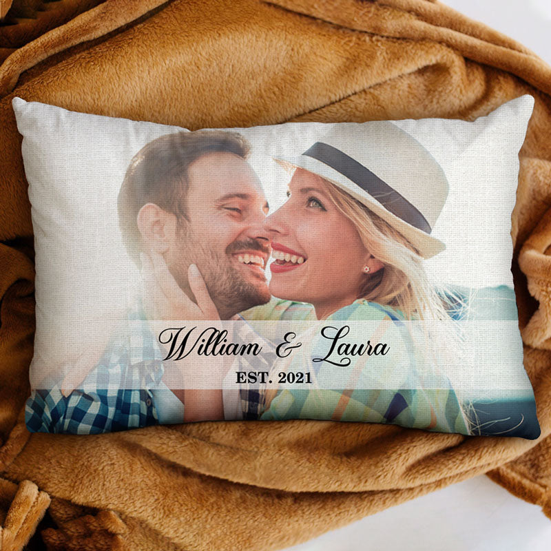 Couple Photo Pillow, Personalized Pillows, Custom Photo, Anniversary Gift For Couples