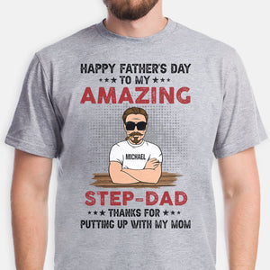 Happy Father's Day To Bonus Dad Old Man, Personalized Shirt, Father's Day Gift