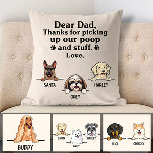 Poop and Stuff, Personalized Pillows, Custom Gift for Dog Lovers