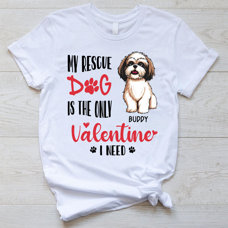 Rescue Dog, Valentine, Custom T Shirts, Personalized Gifts for Dog Lovers