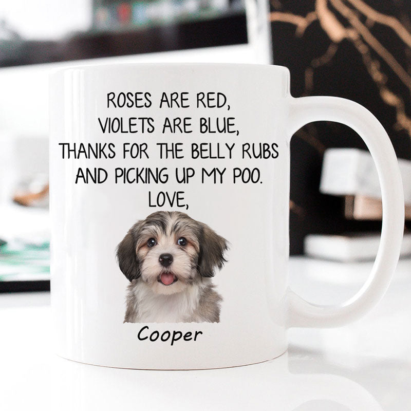 Roses Are Red Violets Are Blue, Personalized Accent Mug, Gift For Pet Lovers, Custom Photo