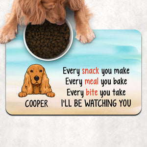 Every Snack You Make Pet Placemat, Personalized Pet Food Mat, Dog Lovers Gifts