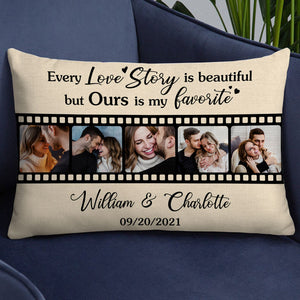 Every Love Story Is Beautiful, Photo Collage For Couples, Personalized Pillows, Custom Gift For Couples (Insert Included)