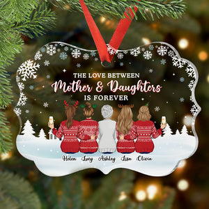 The Love Between Mother And Daughter, Personalized Shape Ornaments, Christmas Gift For Family