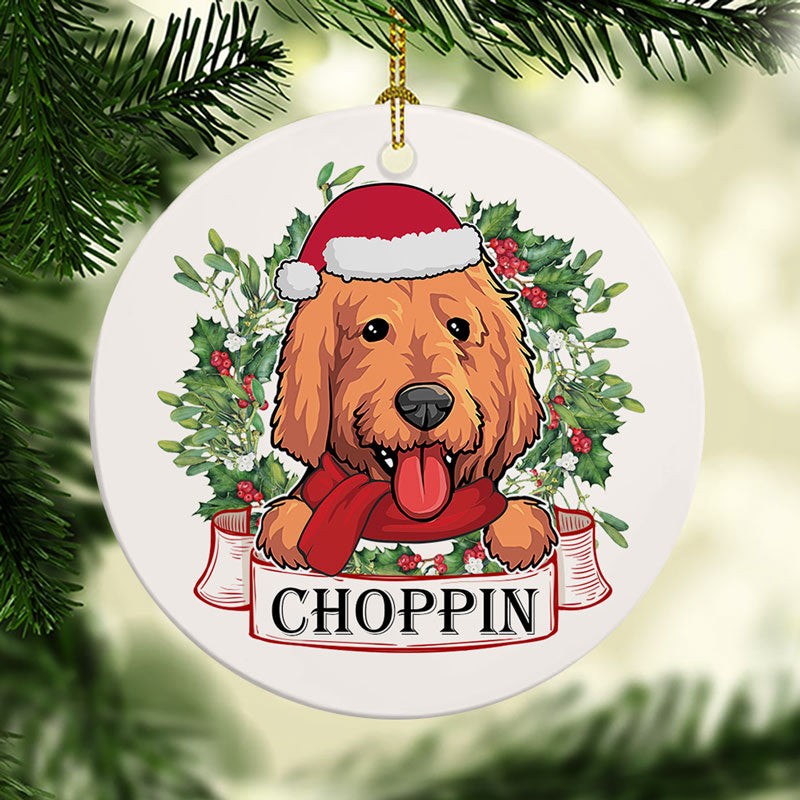 Custom Avatar Ornaments, Personalized Circle Ornaments, Custom Gift for Dog Lovers