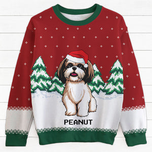 Christmas Dogs, Personalized All-Over-Print Sweatshirt, Gift For Dog Lovers