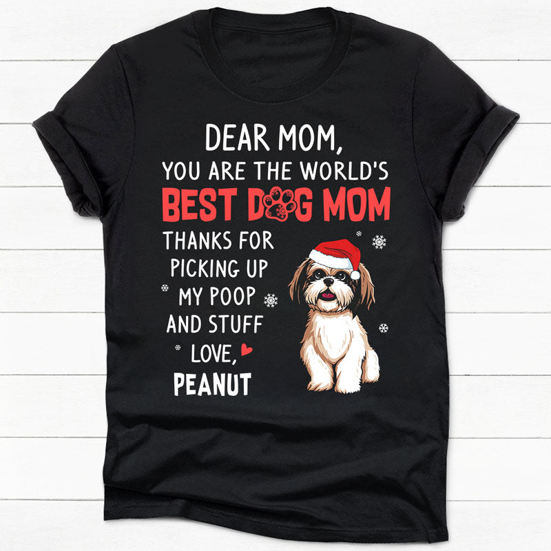 Thanks For Picking Up My Poop And Stuff, Personalized Shirt, Custom Gifts For Dog Lovers