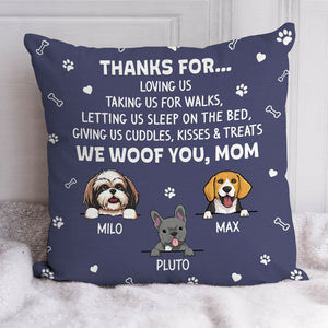 Giving Me Cuddles, Personalized Pillow, Custom Gift For Dog Lovers, Mother's Day Gifts