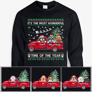 Most wonderful time of year, Personalized Custom Sweaters, T shirts, Christmas Gifts for Dog Lovers