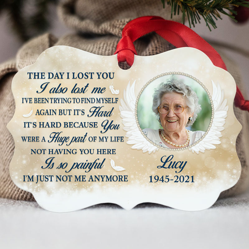 The Day I Lost You, Memorial Gift, Personalized Aluminium Ornaments, Custom Photo Gift