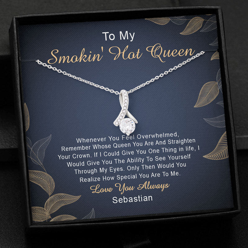 Whenever You Feel Overwhelmed, Personalized Luxury Necklace, Message Card Jewelry Gift For Her