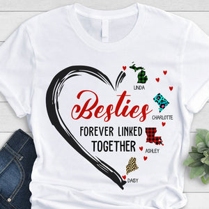 Forever Linked Together, Custom State, Personalized Long Distance Shirt