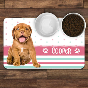 Pet Photo Pet Placemat, Personalized Pet Food Mat, Custom Pet Lover Gifts, Custom Photo