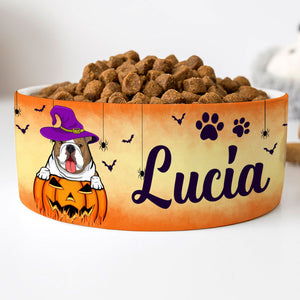 Personalized Custom Dog Bowls, Halloween Theme, Gift for Dog Lovers