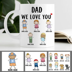 We Love You, Customized Titles, Personalized Coffee Mug, Funny Custom Family gift, Father's Day gift