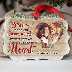 Custom Sisters Quote, Personalized Aluminium Ornaments, Custom Photo Gift