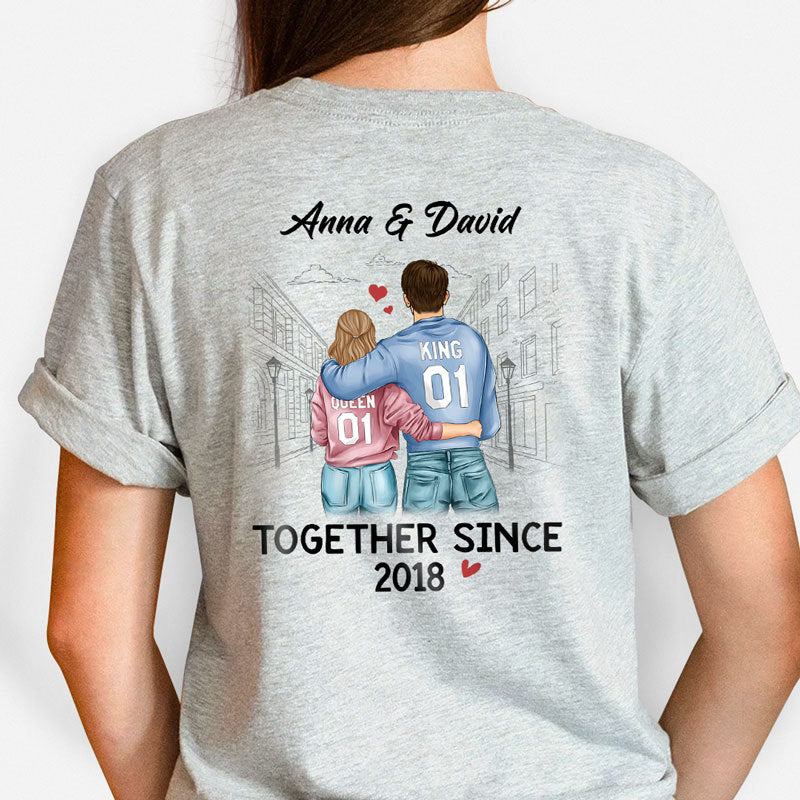 Couple Together Since, Personalized Shirt, Back Print Shirt, Anniversary Gifts For Couple