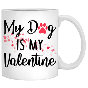 My Dog is my Valentine, Red Tree, Personalized Mugs, Custom Gifts for Dog Lovers