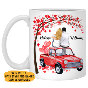 Together Is My Favorite Place To Be, Couple Car, Anniversary gifts, Personalized Mugs, Valentine's Day gift