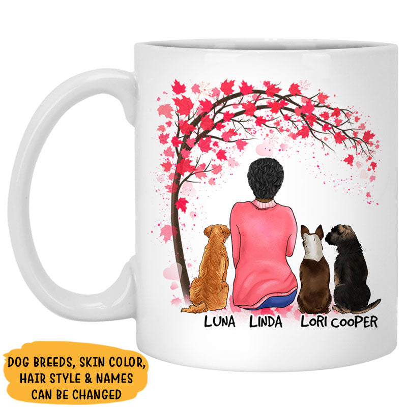 My Soulmates are Dogs, Red Tree, Personalized Mugs, Custom Gifts for Dog Lovers