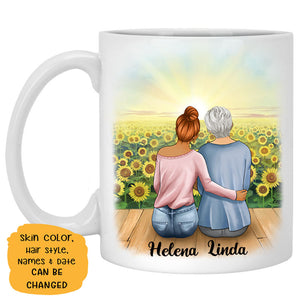 To my granddaughter Whenever you feel overwhelmed, Sunflower field, Custom mugs, Personalized gifts