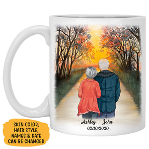 My Heart Is Wherever You Are, Sunset, Anniversary gifts, Personalized Mugs, Valentine's Day gift