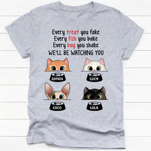 Every Treat You Fake Cute Cat Shirt, Gift For Cat Lover, Custom Shirt For Cat Lovers, Personalized Gifts