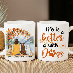 Life Is Better With Dogs, Personalized Mug, Custom Gift For Dog Lovers