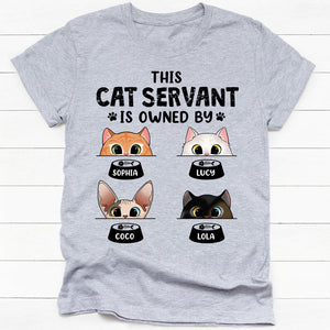 Cat Servant Shirt, Gift For Cat Lover, Custom Shirt For Cat Lovers, Personalized Gifts