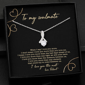 When I Say I Love You More, Personalized Luxury Necklace, Message Card Jewelry, Gifts For Her