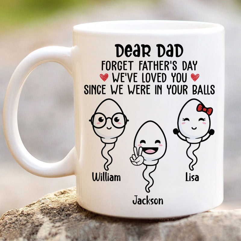 Little Kids Forget Father's Day We've Loved You, Personalized Accent Mug, Father's Day Gifts