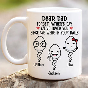 Little Kids Forget Father's Day We've Loved You, Personalized Accent Mug, Father's Day Gifts