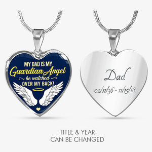 My Guardian Angel, Luxury Picture Necklace, Unique Custom Engrave Heart Pendant