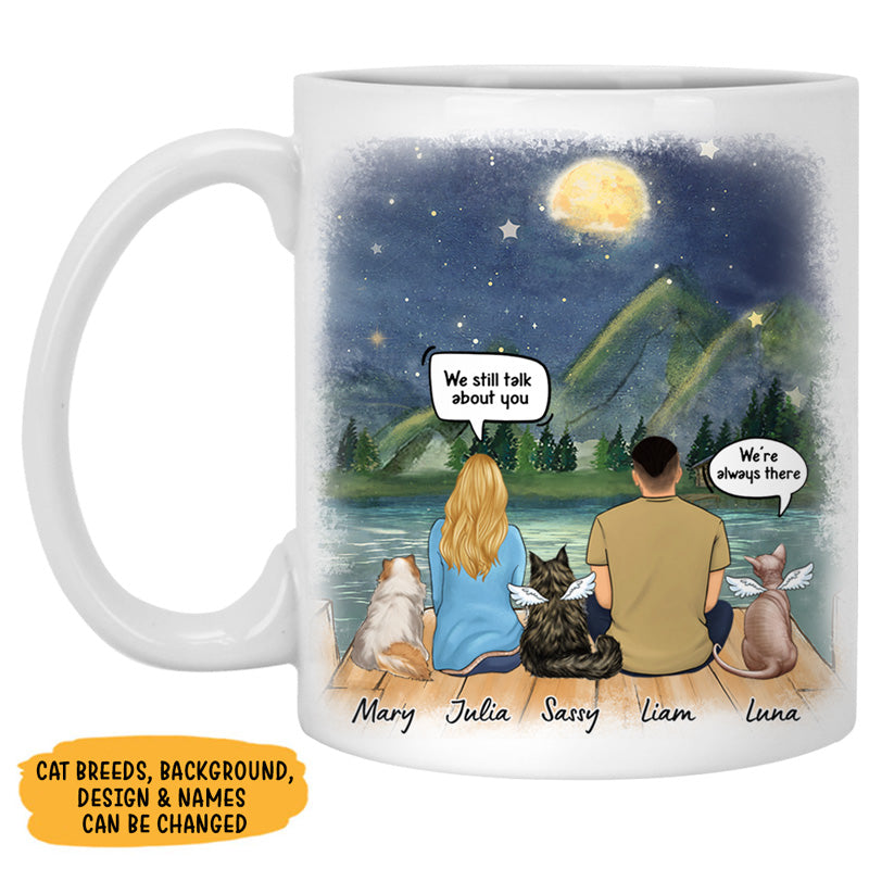 I Still Talk About You I Miss You Couple, Customized Coffee Mug, Personalized Gift for Cat Lovers