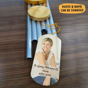 In Loving Memory, Personalized Memorial Wind Chimes, Custom Photo Gifts, Memorial Gifts