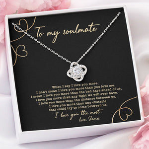 When I Say I Love You More, Personalized Luxury Necklace, Message Card Jewelry, Gifts For Her