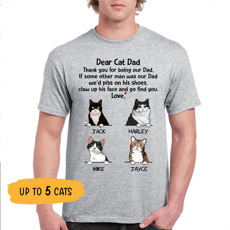 Thank you for being my Dad, Custom Shirt, Personalized Gifts for Cat Lovers