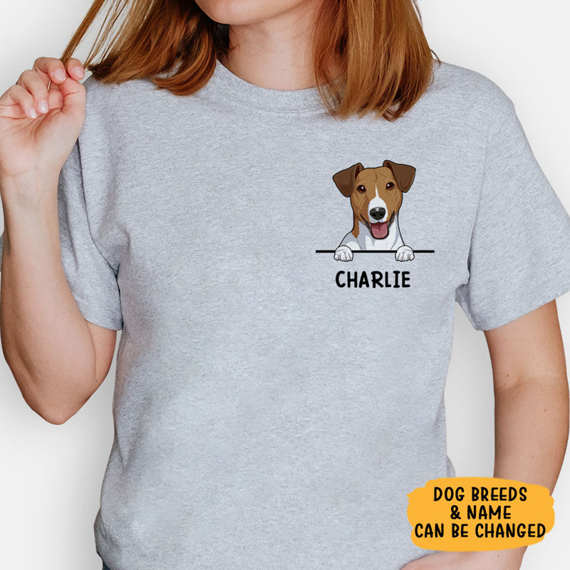 Dog Lovers Custom Shirt, Pocket Tee, Personalized Gifts for Dog Lovers