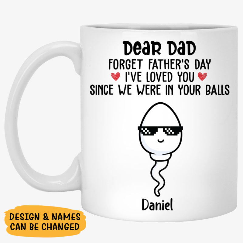 Little Kids Forget Father's Day We've Loved You, Personalized Accent Mug, Father's Day Gifts