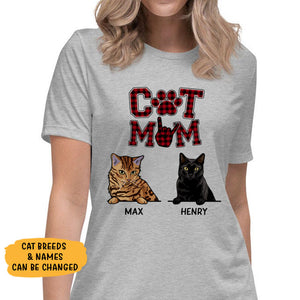 Cat Mom, Custom Shirt, Personalized Gifts for Cat Lovers