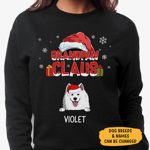 Grandpaw Claus, Personalized Custom Sweaters, T Shirts, Christmas Gifts