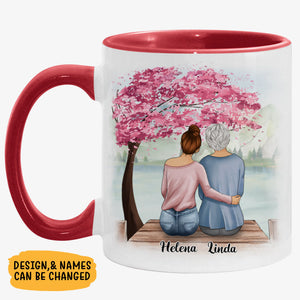 Mum Is The Best Friend That I Ever Had, Personalized Accent Mug, Gifts For Mother