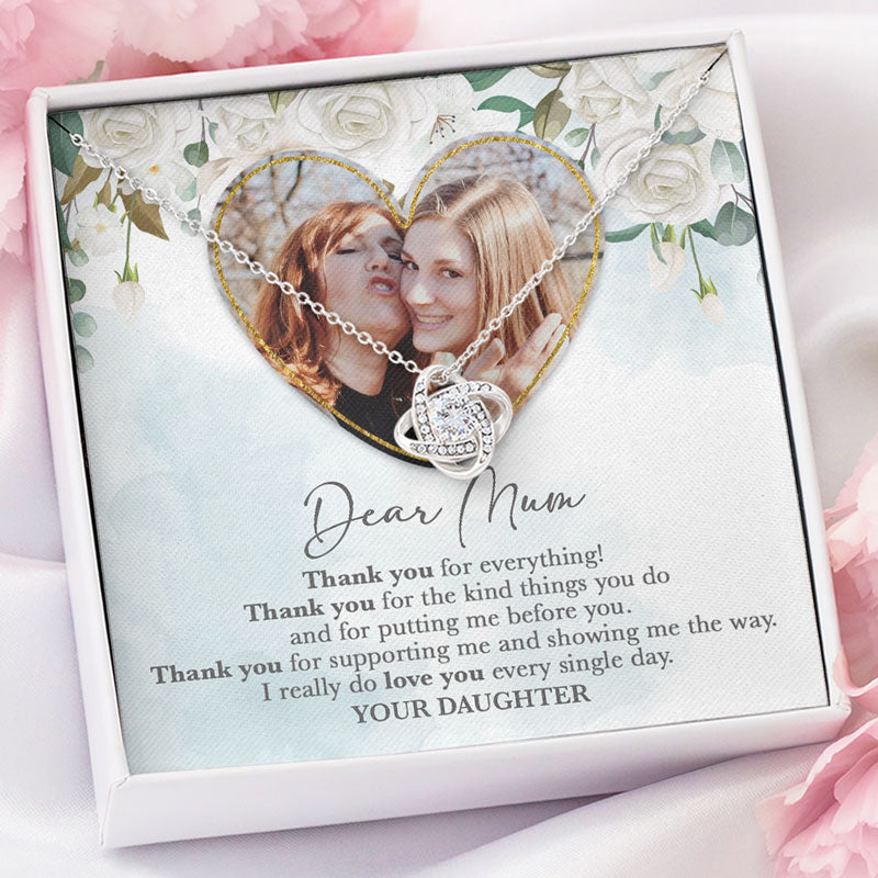 Thank You For Everything, Personalized Luxury Necklace, Mother's Day Gifts, Custom Photo